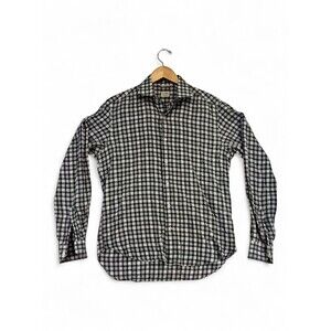 Culturata Men's‎ Grey Plaid Dress Shirt Size M